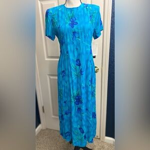 Positive Attitude Blue Floral Maxi Dress